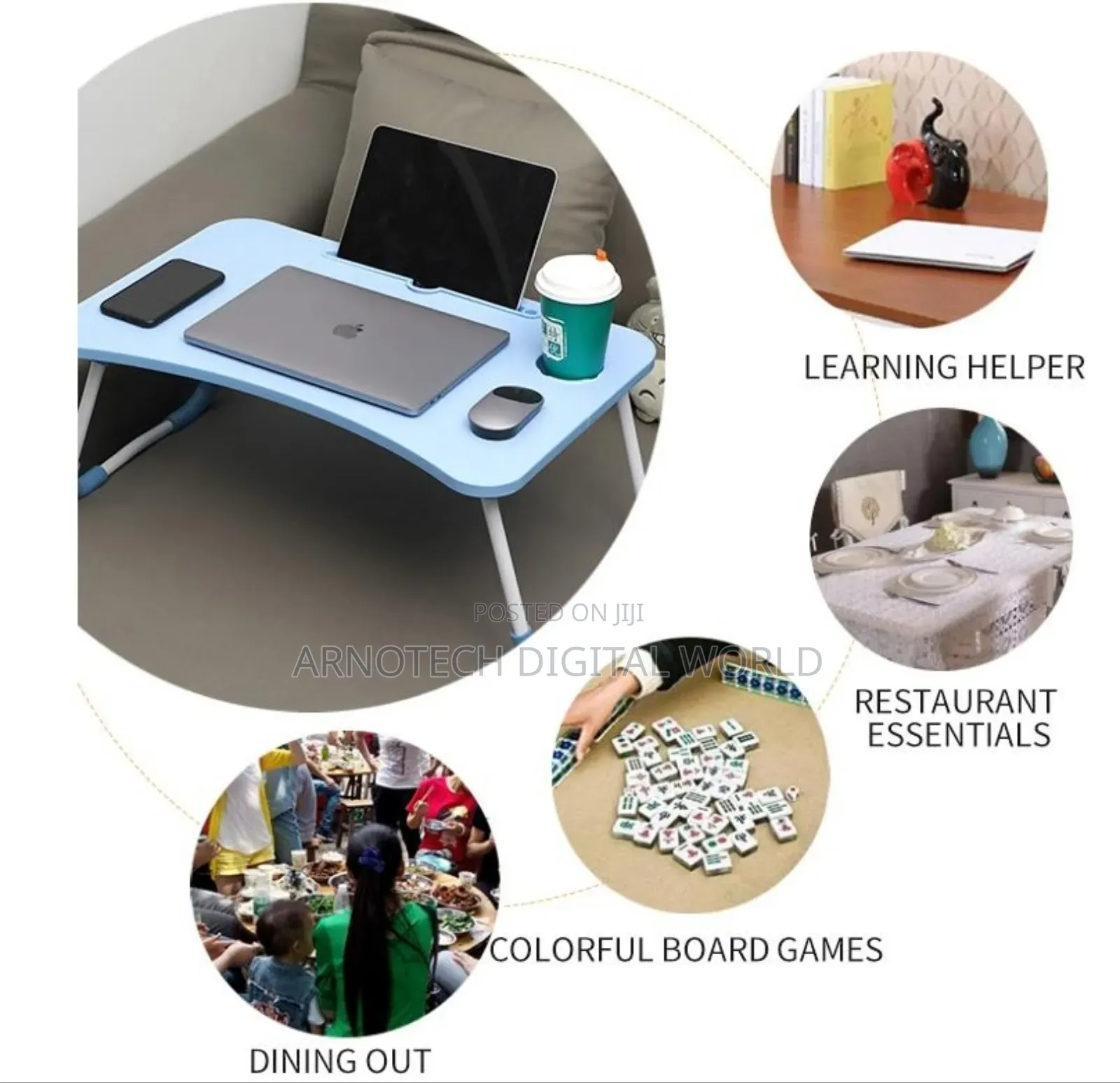 Multifunctional Foldable Breakfast/Study Laptop Table