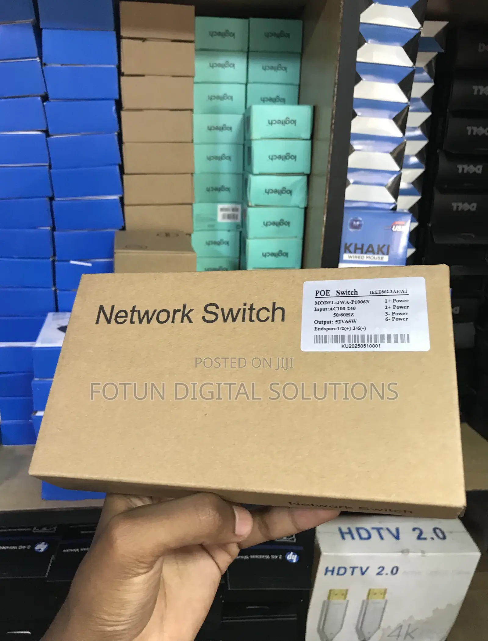 Basic 8-Port Poe Switch Jwa-P1006n- Unmanaged, Plug Play, 65w Budget