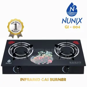 Nunix 2 Burner Glass Infrared Stove Gi-004