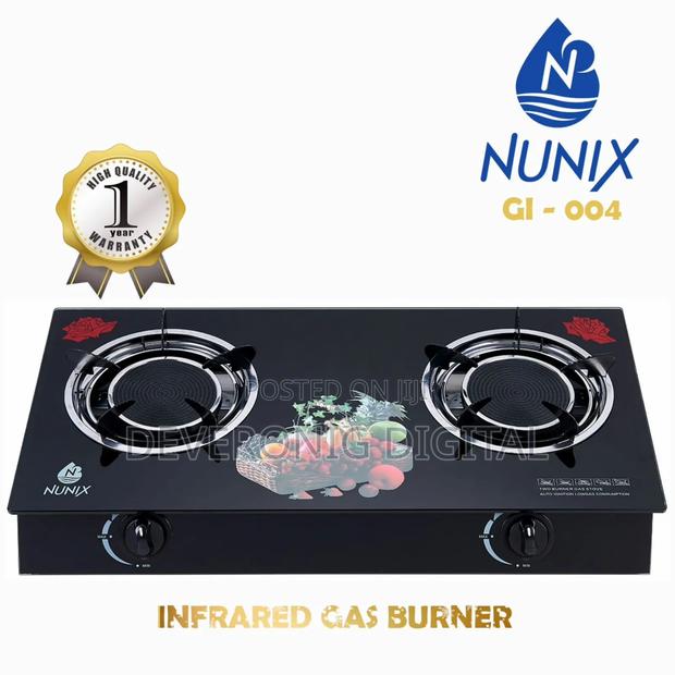 Nunix 2 Burner Glass Infrared Stove Gi-004 - main view