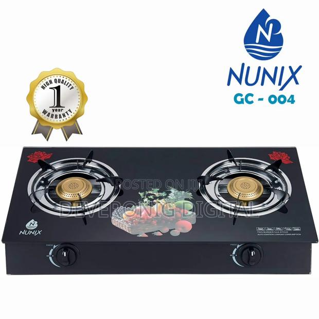 Nunix 2 Burner Glass Stove Gc-004 Cooker