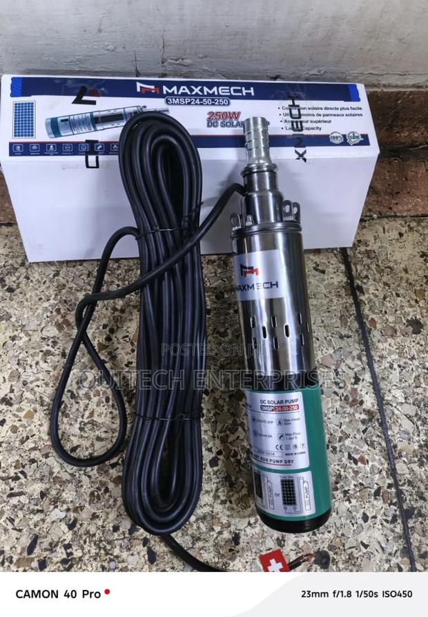 Solar Water Pump/ Maxmech Submersible Solar Pump 250w 50metres