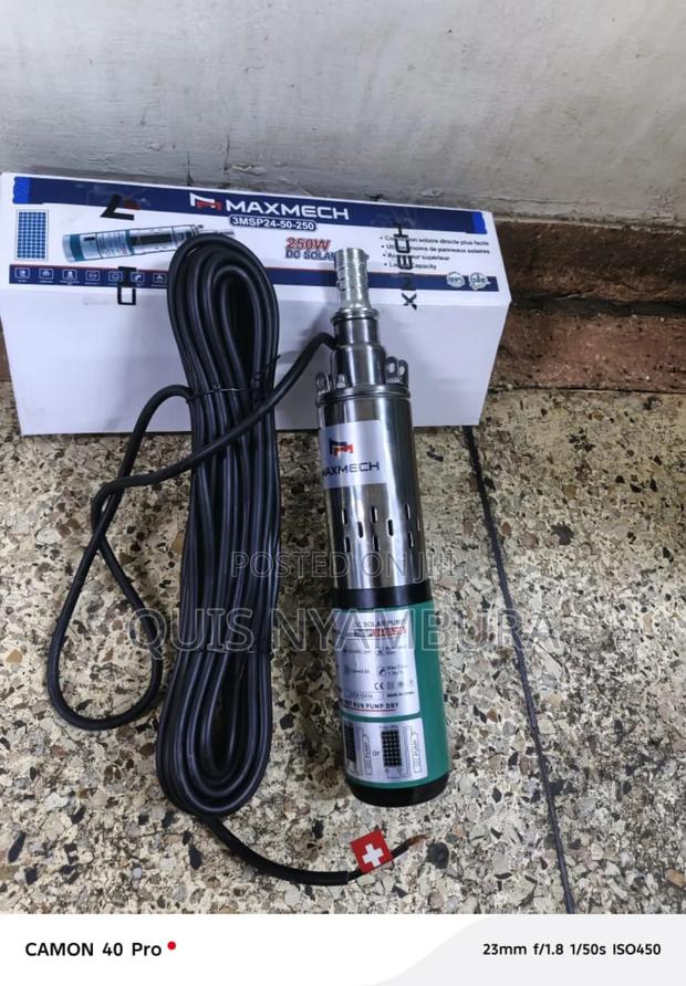 Solar Water Pump 250w Dc Maxmech Submersible Pump 50m