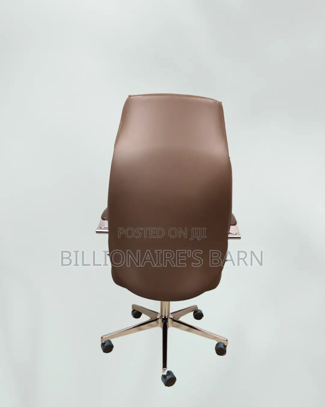 Executive Leather Chair | Space-Saving Fit, Strong Chrome Base