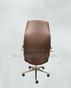 Executive Leather Chair | Space-Saving Fit, Strong Chrome Base