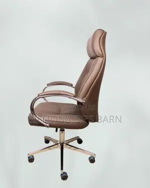Executive Leather Chair | Space-Saving Fit, Strong Chrome Base