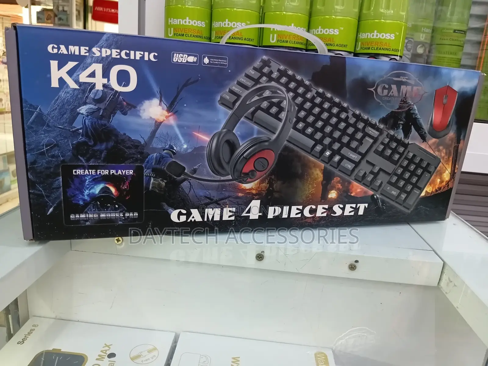 Gaming 4 in 1 Combo With Keyboard,Headphone,Mouse and Mouse Pad -Black