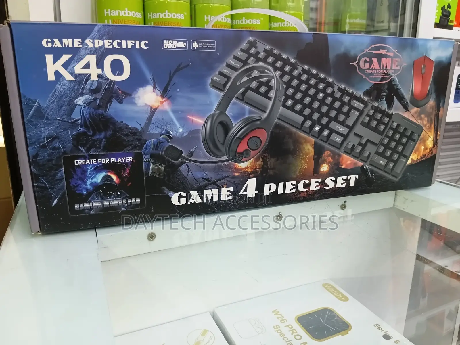 Gaming 4 in 1 Combo With Keyboard,Headphone,Mouse and Mouse Pad -Black