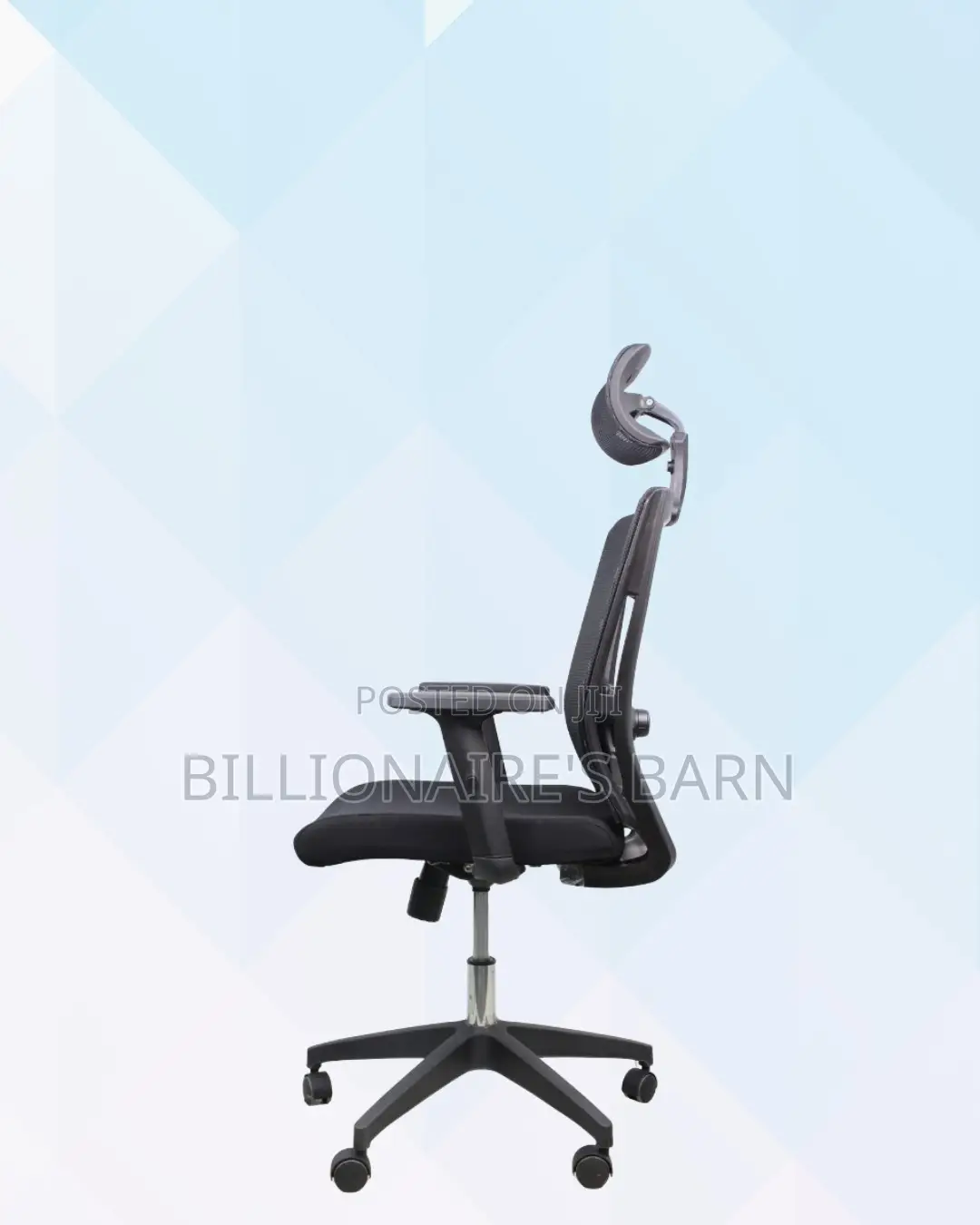 Headrest Office Chair for Long Workdays • Breathable Mesh Airflow