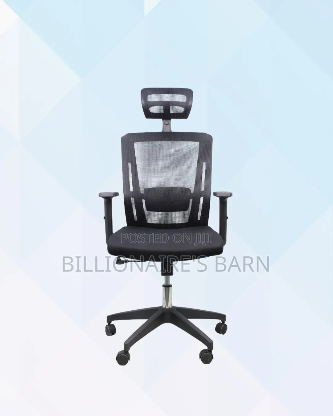 Headrest Office Chair for Long Workdays • Breathable Mesh Airflow