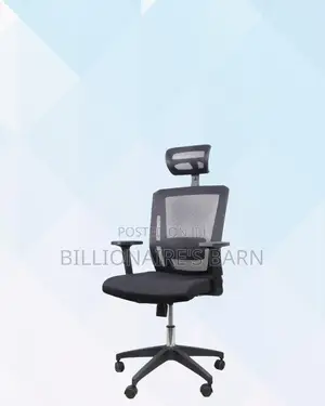 Headrest Office Chair for Long Workdays • Breathable Mesh Airflow