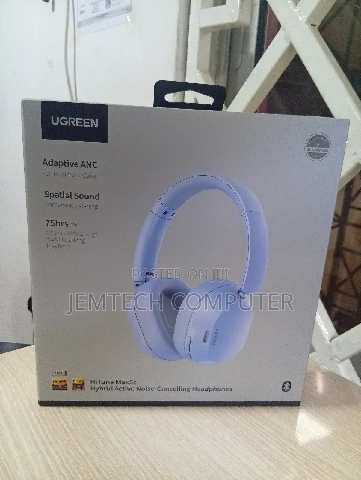 Ugreen Hitune Max5c Hybrid Active Noise-Cancelling Blue Headphones