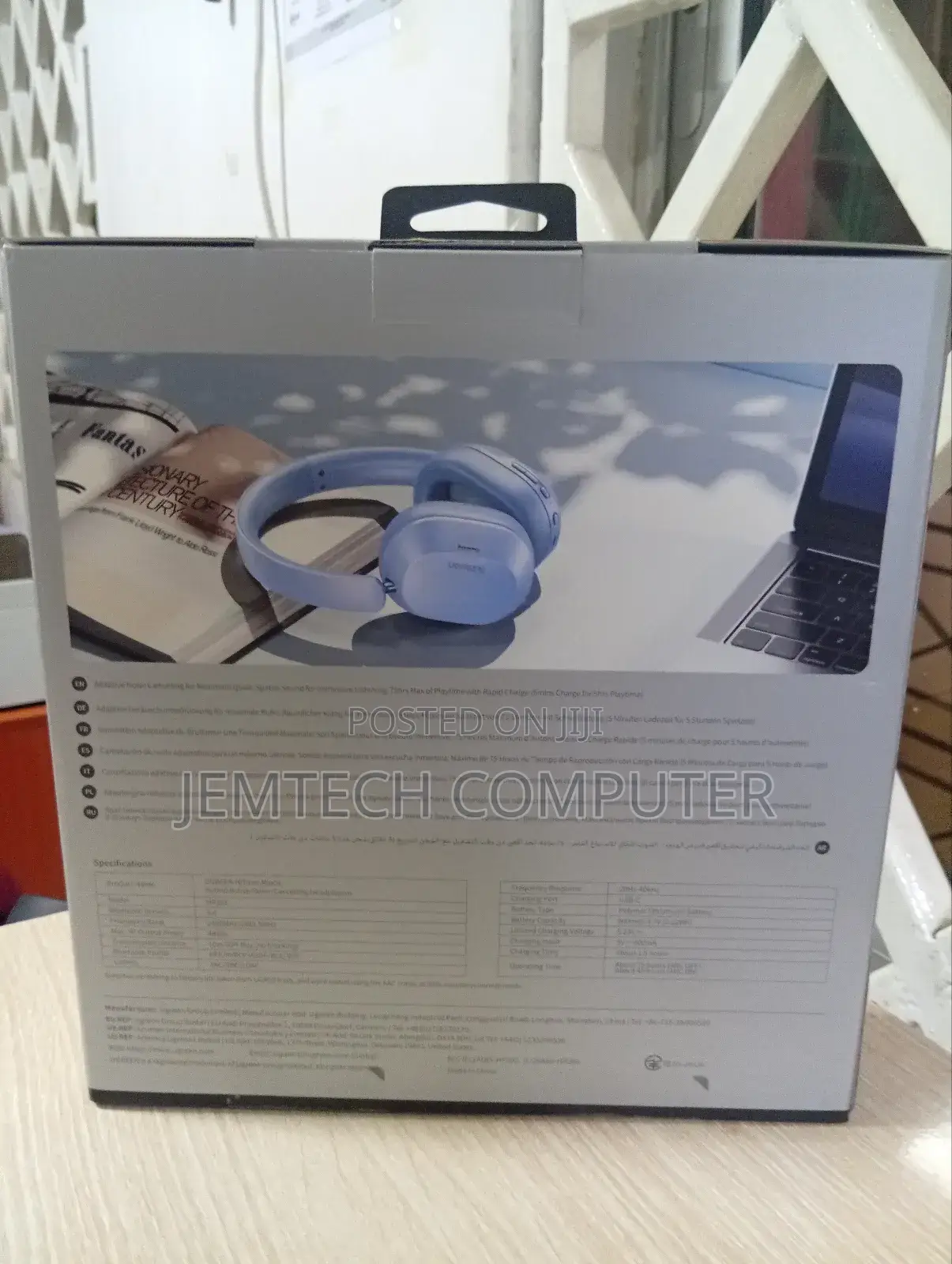 Ugreen Hitune Max5c Hybrid Active Noise-Cancelling Blue Headphones