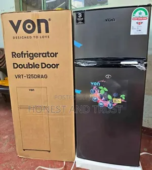 Von 125 Litres Double Door Fridge