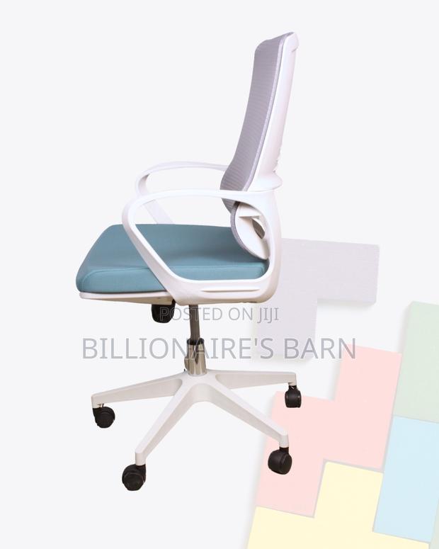 White Mid-Back Mesh Office Chair | Workday Comfort, Cool Mesh Backrest - thumbnail 3