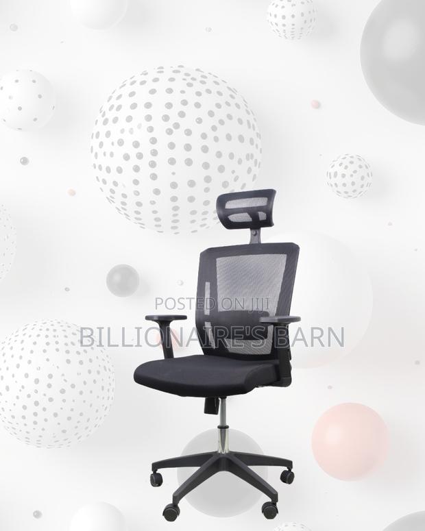 Black Ergonomic Work Chair | Support That Lasts, Neck Support Headrest - thumbnail 3