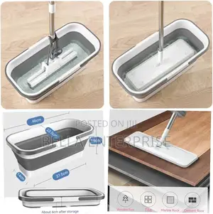 Arrival Self Wringing Hand Wash Free Flat Mop With Foldable Bucket