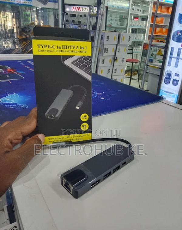 Usb-c 5 In 1 Multiport With 1080p Hdmi,Lan & Usb 3.0