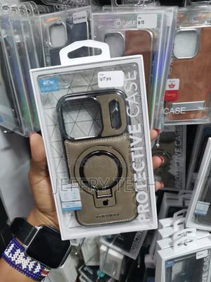 Serdy iPhone 17 Pro Leather Back Case With Magsafe Invisible Stand - thumbnail 2