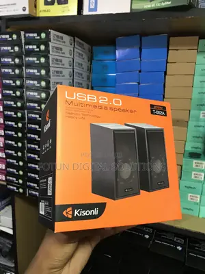 Kisonli T-002a Usb Desktop Speakers - 2.0 Stereo Sound, Plug Play