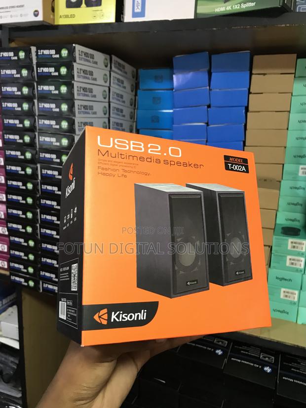 Kisonli T-002a Usb Desktop Speakers - 2.0 Stereo Sound, Plug Play
