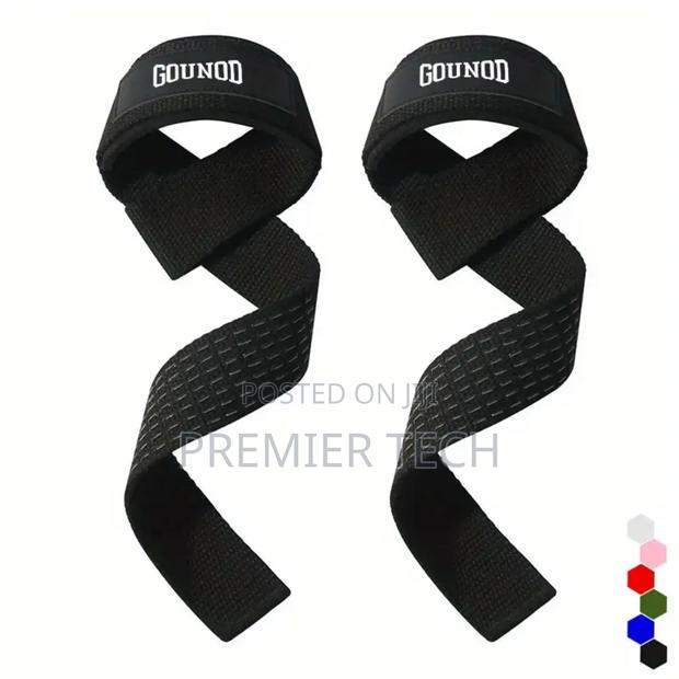 2pcs Weightlifting Straps Anti-Slip Silicone Lifting Wrist Straps