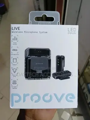 Original Proove Live Black Wireless Lavalier Microphone.