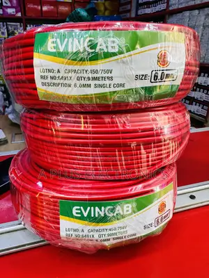 Evincab 6.0mm Single Core Wiring Cable 90m Wire(Red) – Original Copper