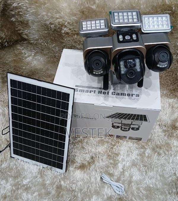 VTS 30 Triple Lens 4g Solar Powered Camera CCTV Camera With Lights - main view