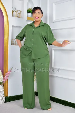 Short Sleeve Trouser Suit