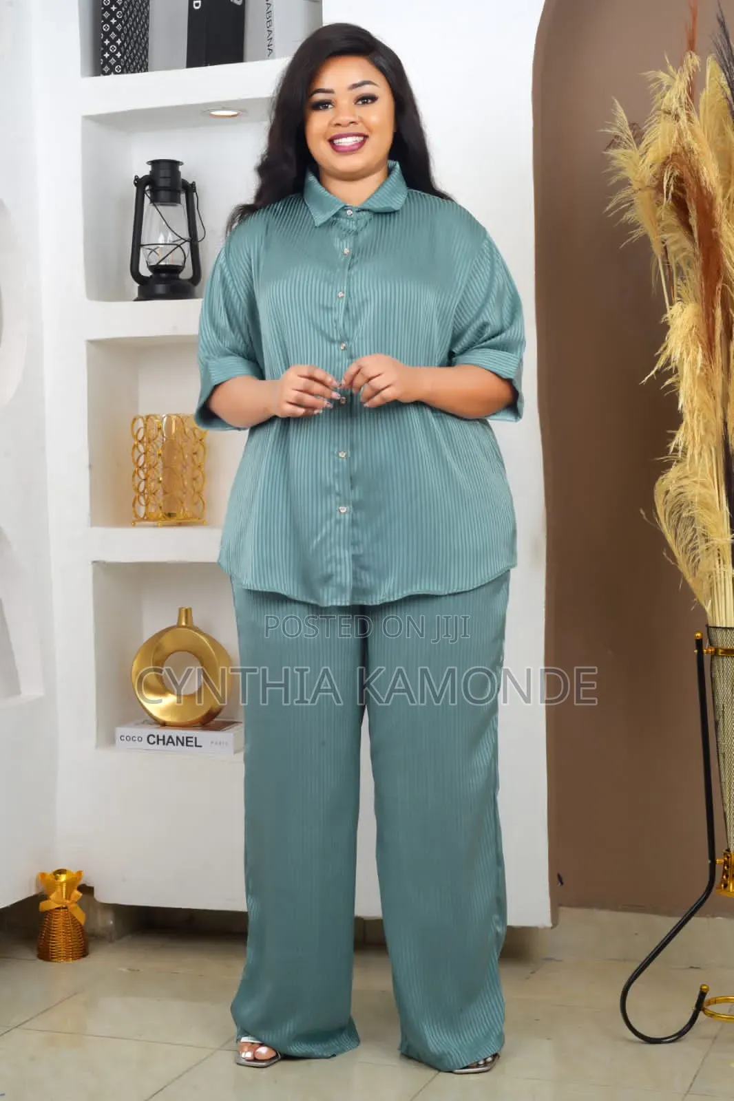 Short Sleeve Trouser Suit