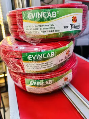 Evincab 6.0mm Single Core Wiring Cable 90m Wire(Red) – Long-Lasting