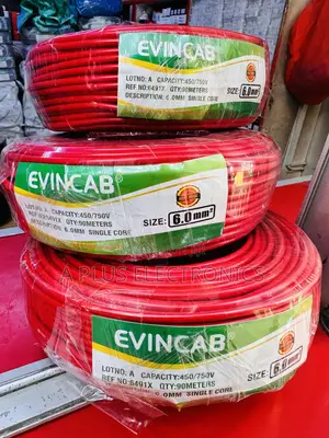 Evincab 6.0mm Single Core Wiring Cable 90m Wire(Red) –Safe Efficient