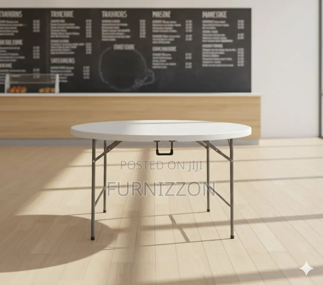 Portable 1.5m Round Table for Parties and Meetings