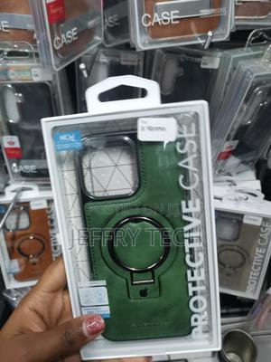 Newha iPhone 16 Pro Max Leather Case With Magnetic Invisible Stand - thumbnail 2