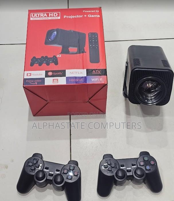 Ultra Android Projector With Dual Game Controllers Wifi 6 Streaming - main view