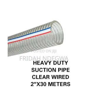 Heavy Duty Sunction Pipe Clear Wired 2" by 30m