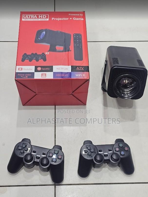 Smart Projector With Game Console, Dual Gamepads Wifi 6 Connectivity - thumbnail 3