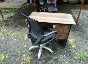 1.2 MTRS Brown Office Desk and Chair