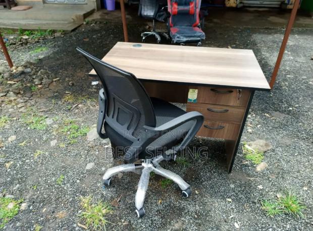 1.2 MTRS Brown Office Desk and Chair