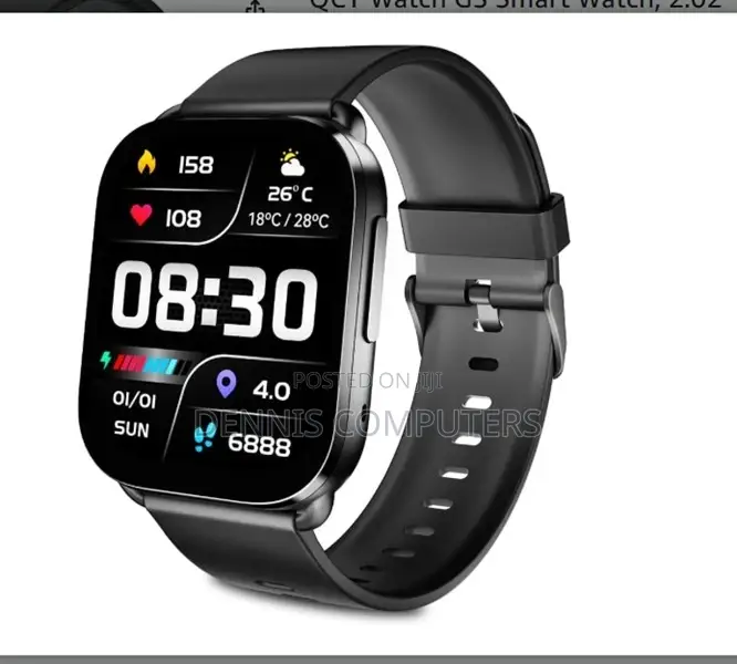 Qcy Urban Gs Smart Watch, Black, Silver Gray