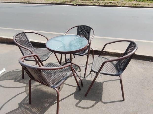 4 Seats Brown Outdoor Set - main view