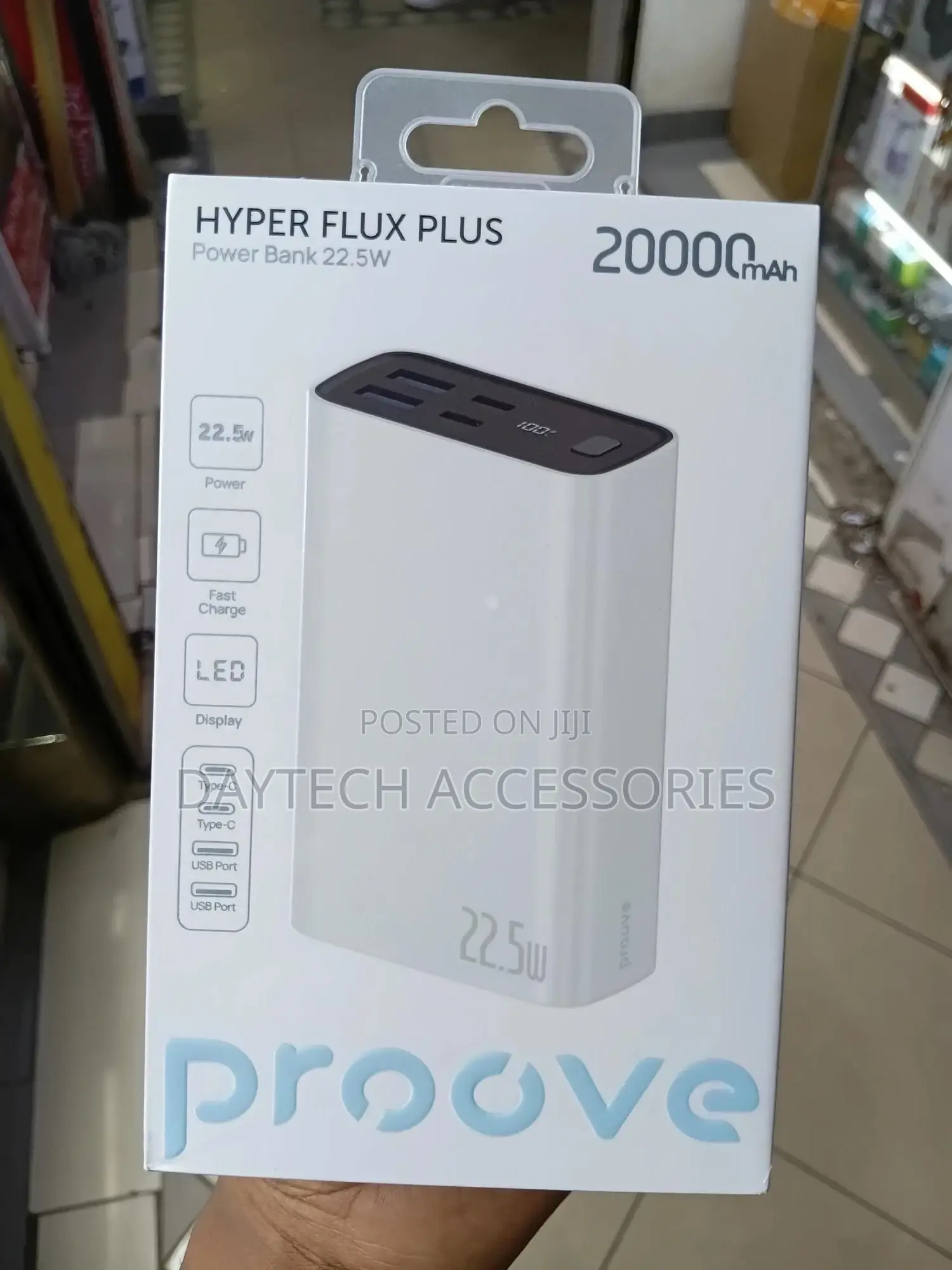 The Proove Hyper Flux Plus 22.5w 20000mah Power Bank.