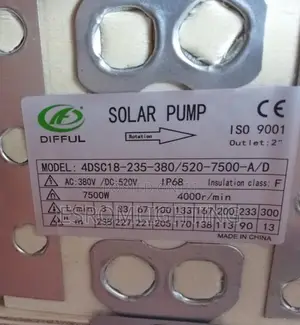 7.5kw Difful Solar Submersible Pumps -Model 4dsc18-235