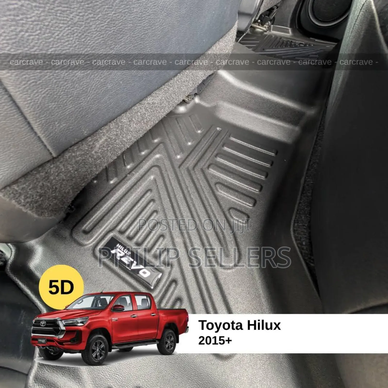 Hilux With Premium 5d Tpe Floor Mats Designed F