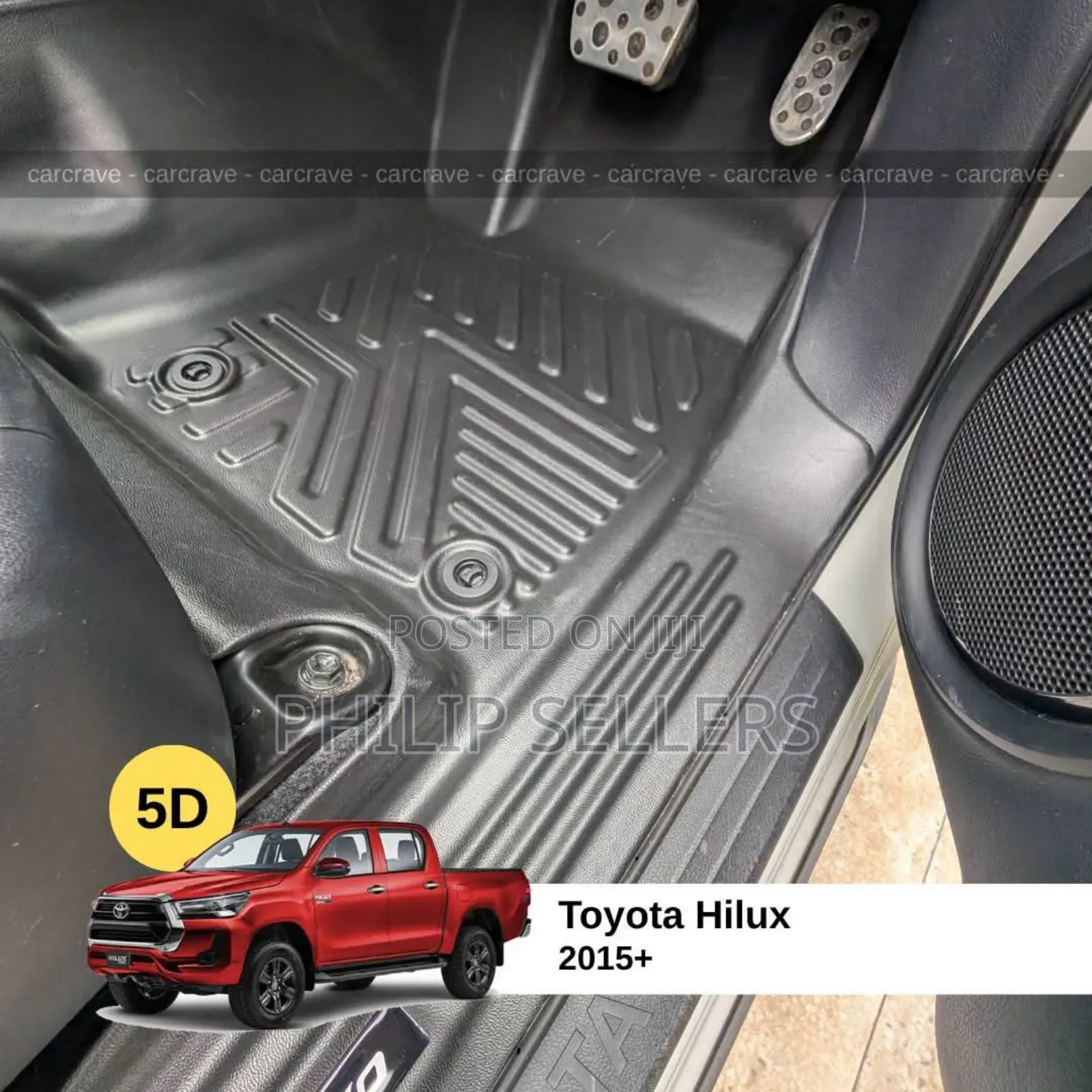 Hilux With Premium 5d Tpe Floor Mats Designed F