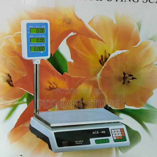 Acs Electronic Scale 40kg Capacity With Pole Display - main view