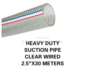 Premier Heavy Duty 2.5inch Clear Wired 30m Sunction Pipe