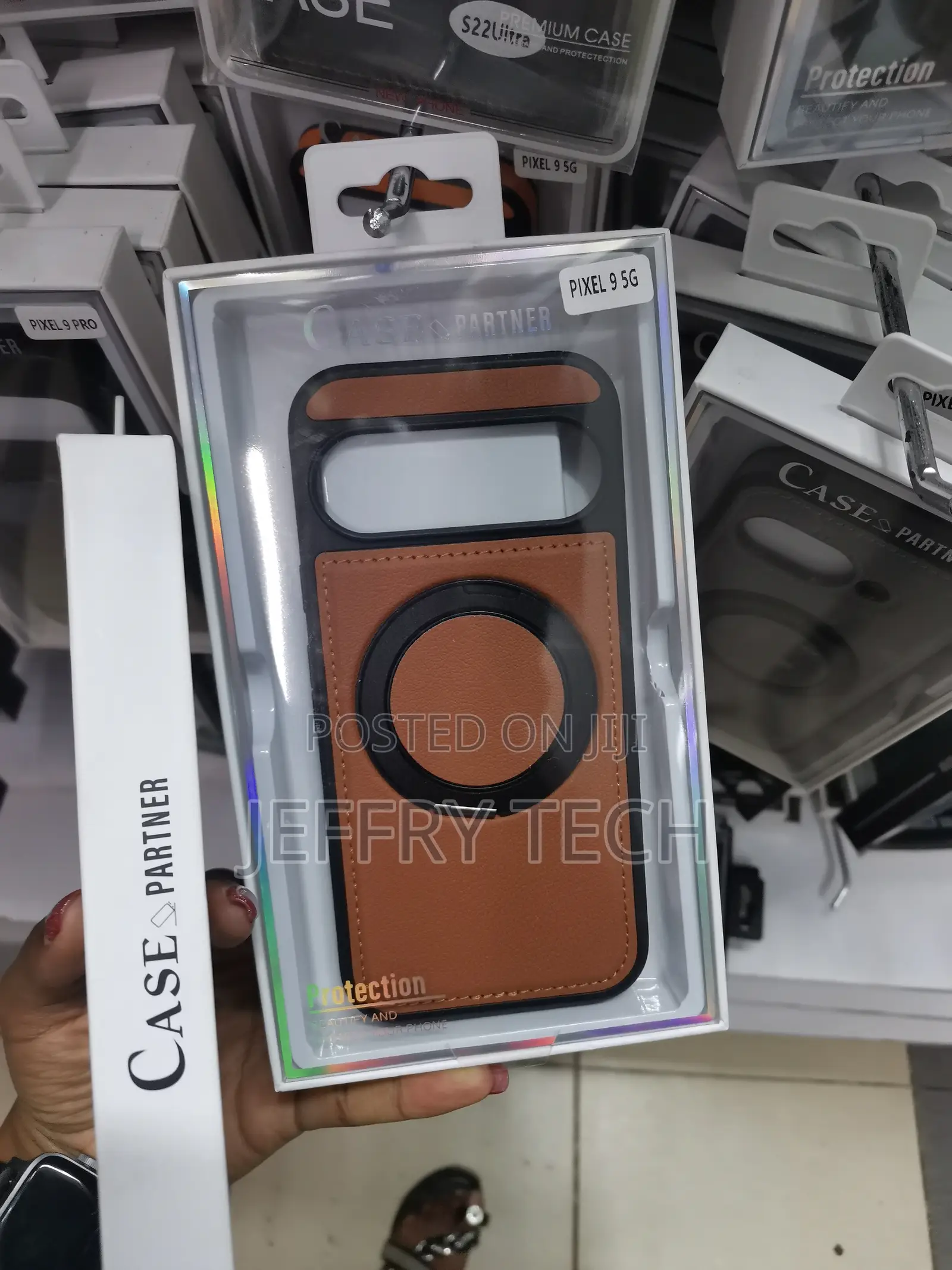 Lhnunp Google Pixel 9a Leather Back Case With Magsafe Invisible Stand