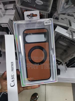 Lhnunp Google Pixel 9a Leather Back Case With Magsafe Invisible Stand - thumbnail 2